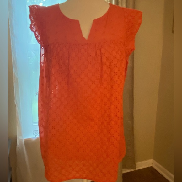 Loft Eyelet Ruffle Sleeve Top - Picture 2 of 11